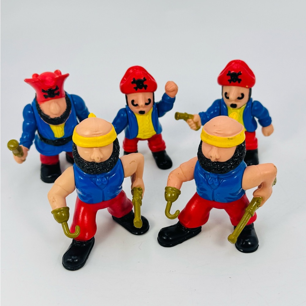 VINTAGE 90S REDBOX PIRATE ADVENTURE FIGURES X 5